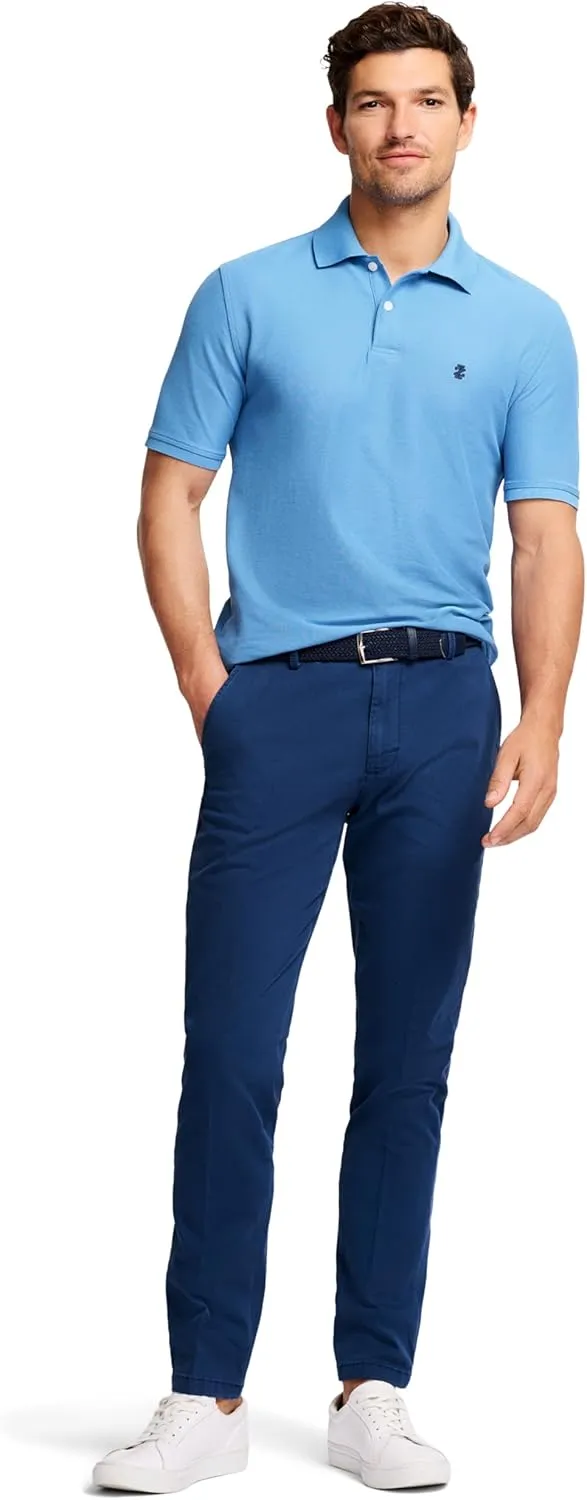 IZOD Men's Saltwater Stretch Flat Front Slim Fit Chino Pant