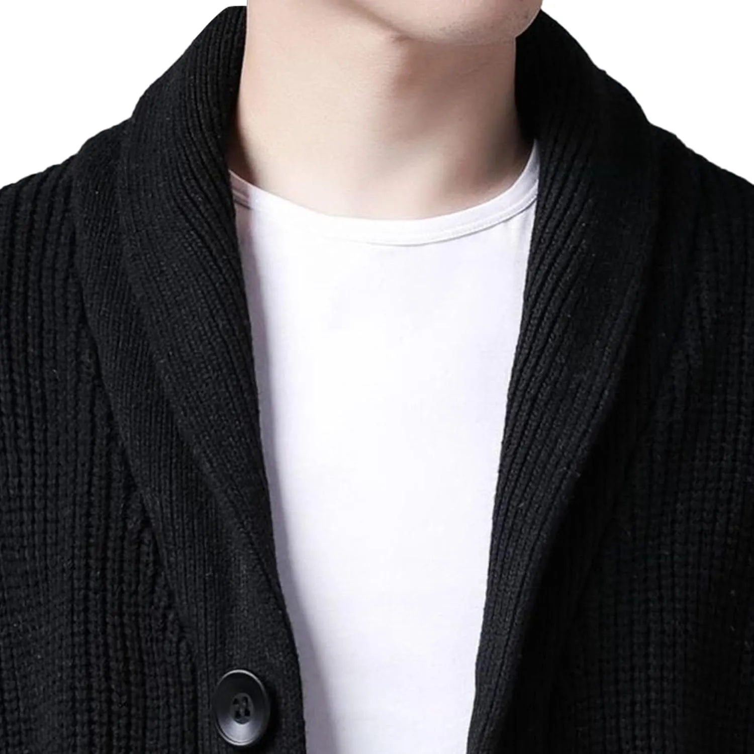 JEShifangjiusu Men'S Cardigan Sweaters Wool Blend V Neck Button Down Sweaters Casual Long Sleeve Knitwear With Pockets