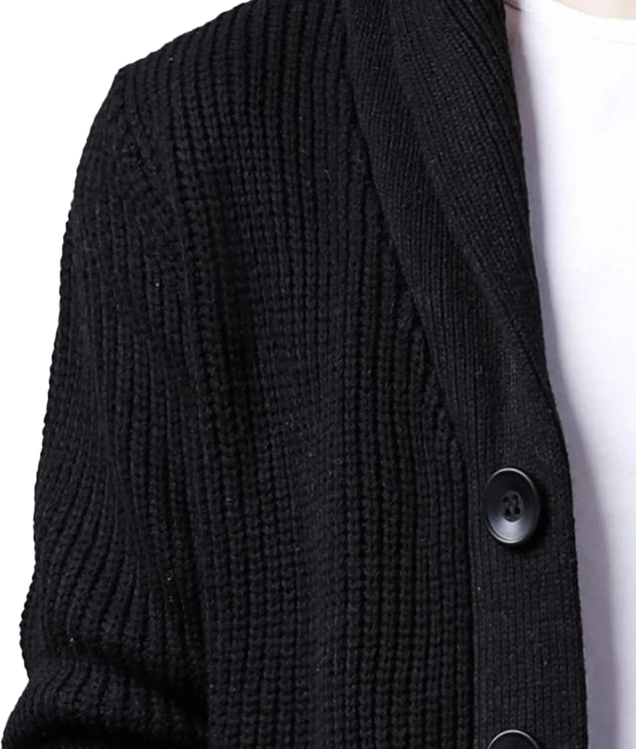 JEShifangjiusu Men'S Cardigan Sweaters Wool Blend V Neck Button Down Sweaters Casual Long Sleeve Knitwear With Pockets