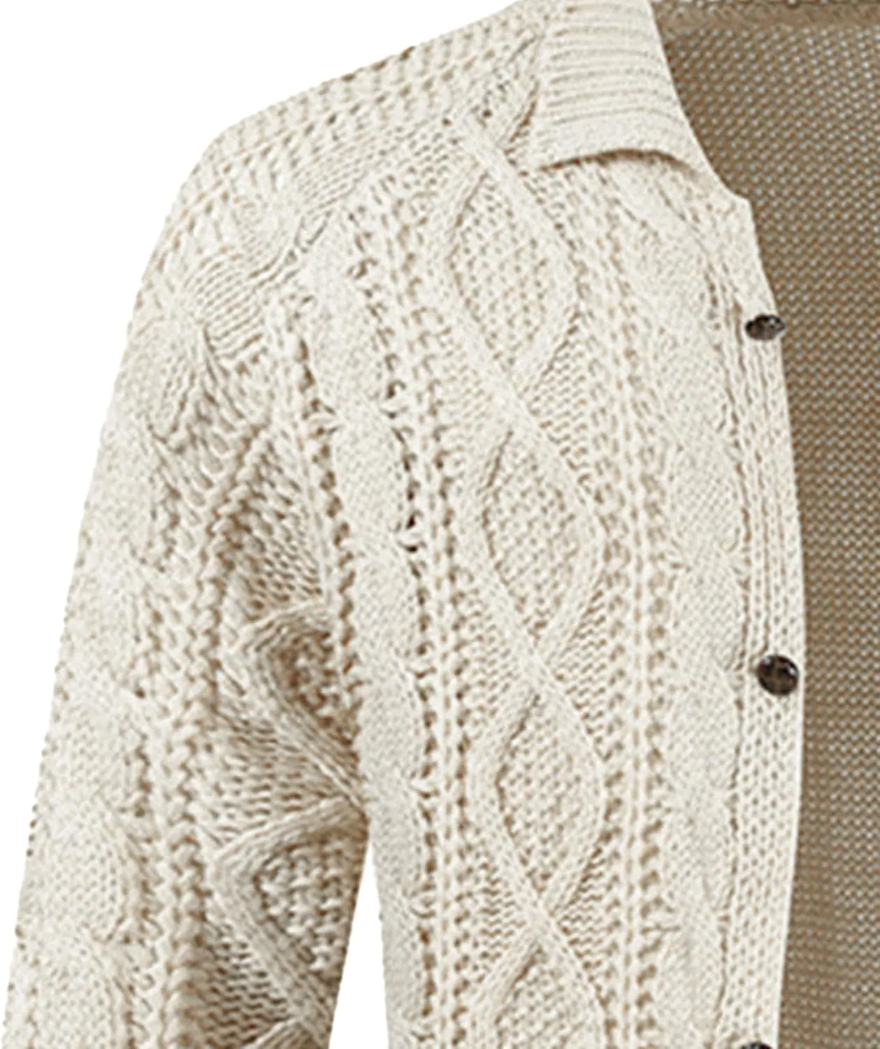 JEShifangjiusu Men'S Cardigan Sweaters Wool Blend V Neck Button Down Sweaters Casual Long Sleeve Shawl Collar Overcoat