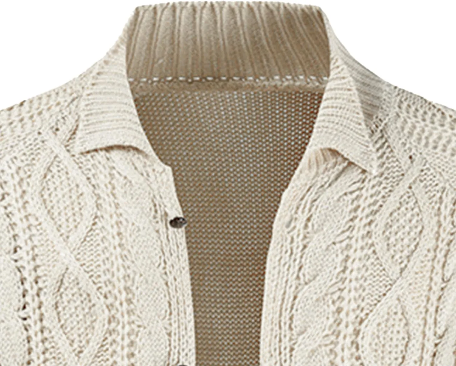 JEShifangjiusu Men'S Cardigan Sweaters Wool Blend V Neck Button Down Sweaters Casual Long Sleeve Shawl Collar Overcoat
