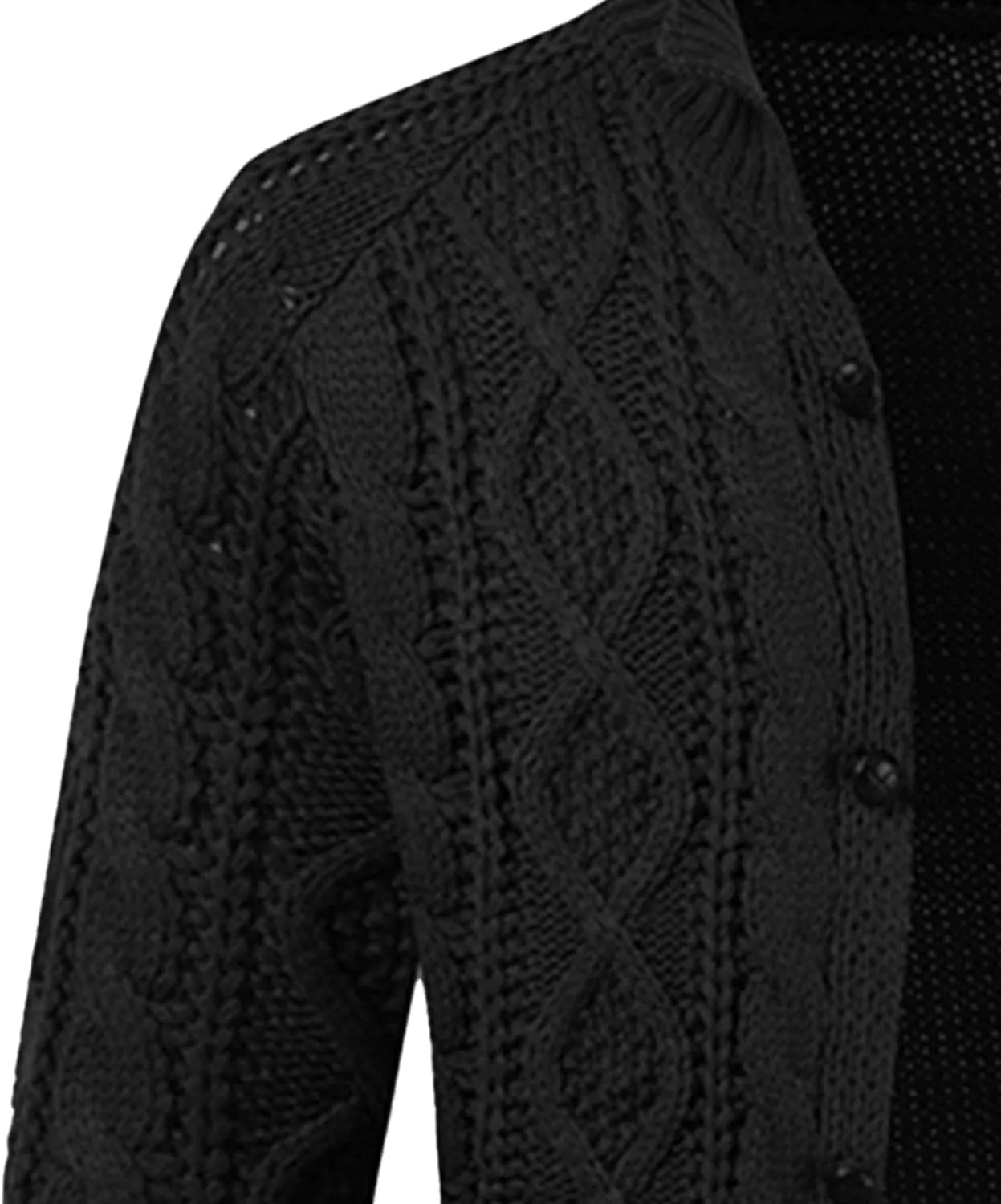 JEShifangjiusu Men'S Cardigan Sweaters Wool Blend V Neck Button Down Sweaters Casual Long Sleeve Shawl Collar Overcoat