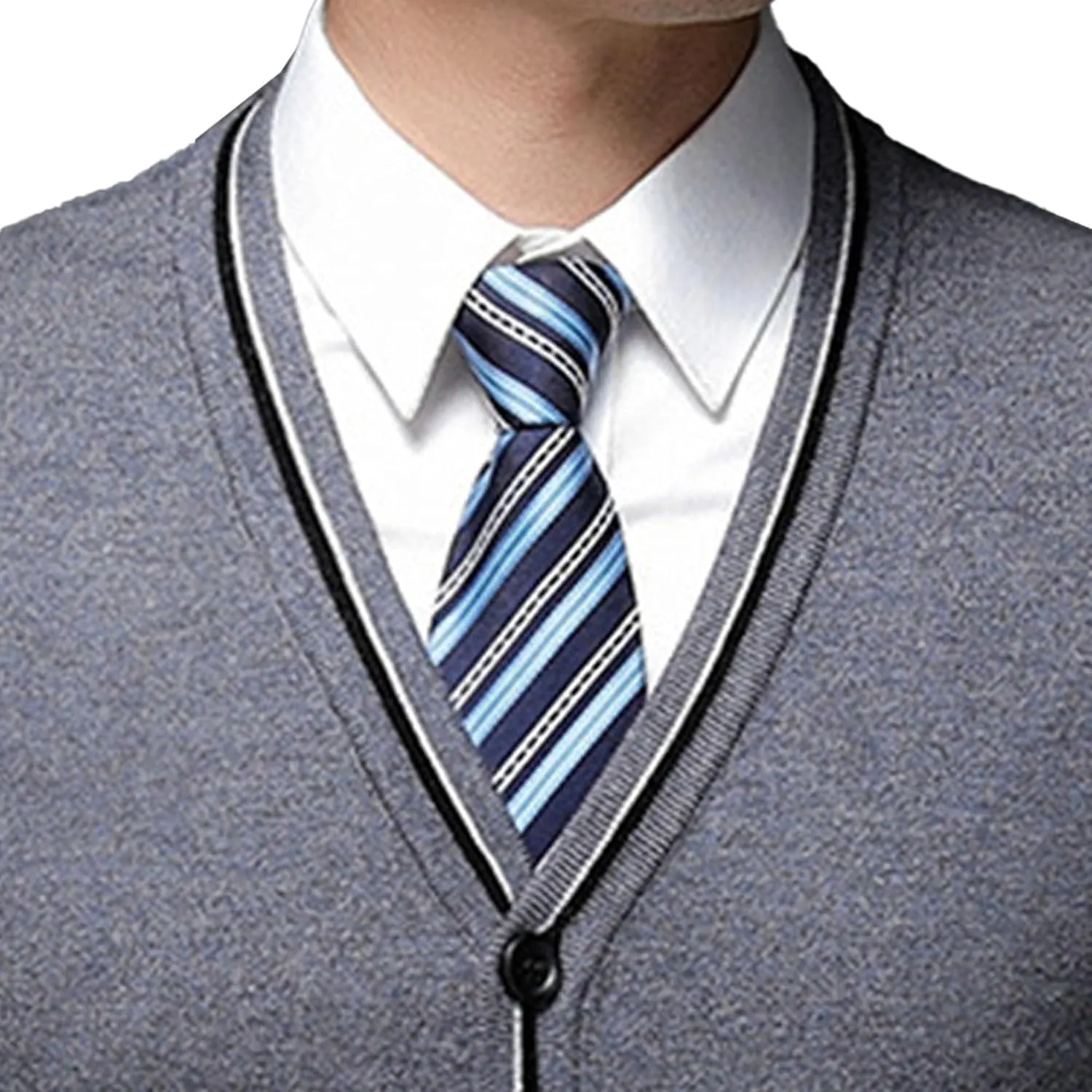 JEShifangjiusu Men'S Cardigan Sweaters Wool Blend V Neck Button Down Sweaters Casual Solid Color Lightweight Knitted Overcoat