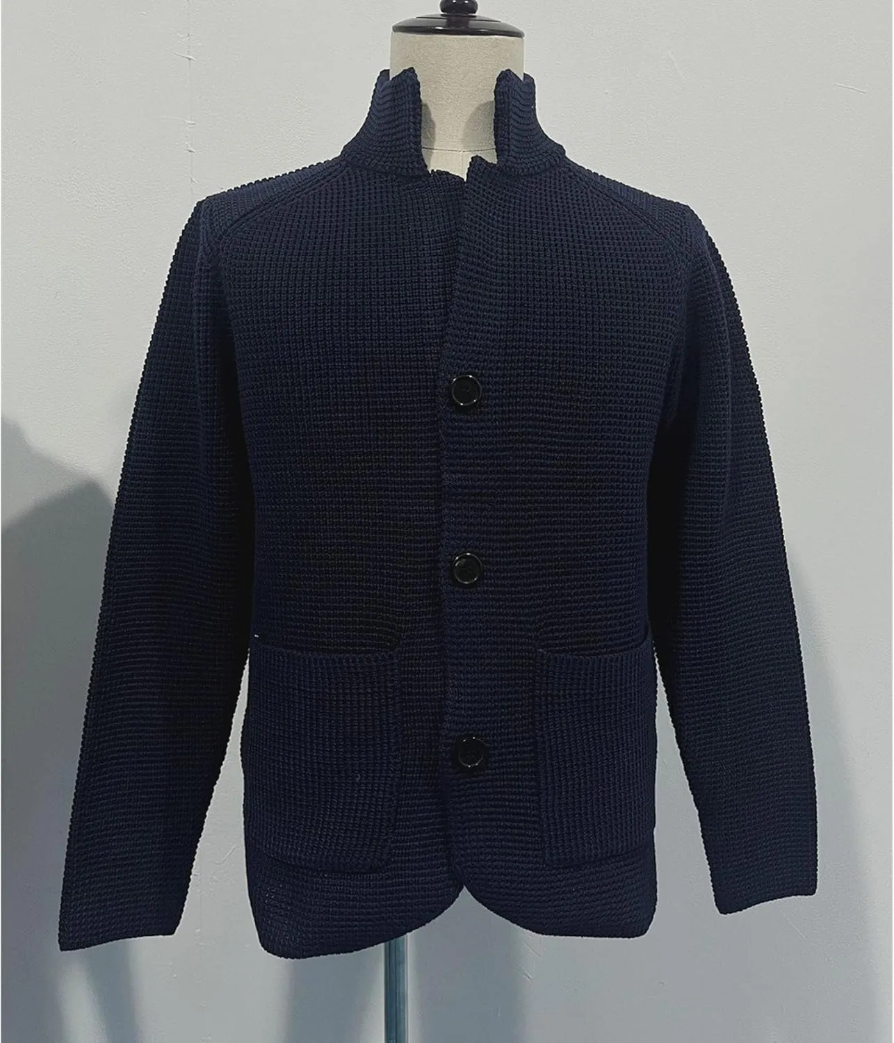 JEShifangjiusu Men'S Cardigan Sweaters Wool Blend V Neck Button Down Sweaters Long Sleeve Jacket Knitwear With Pockets