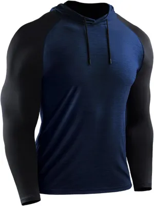 JEShifangjiusu Men's Hoodie Long Sleeve Shirts Fishing Hiking Running Workout T-Shirts Lightweight Pullover Hoodie Sweatshirt