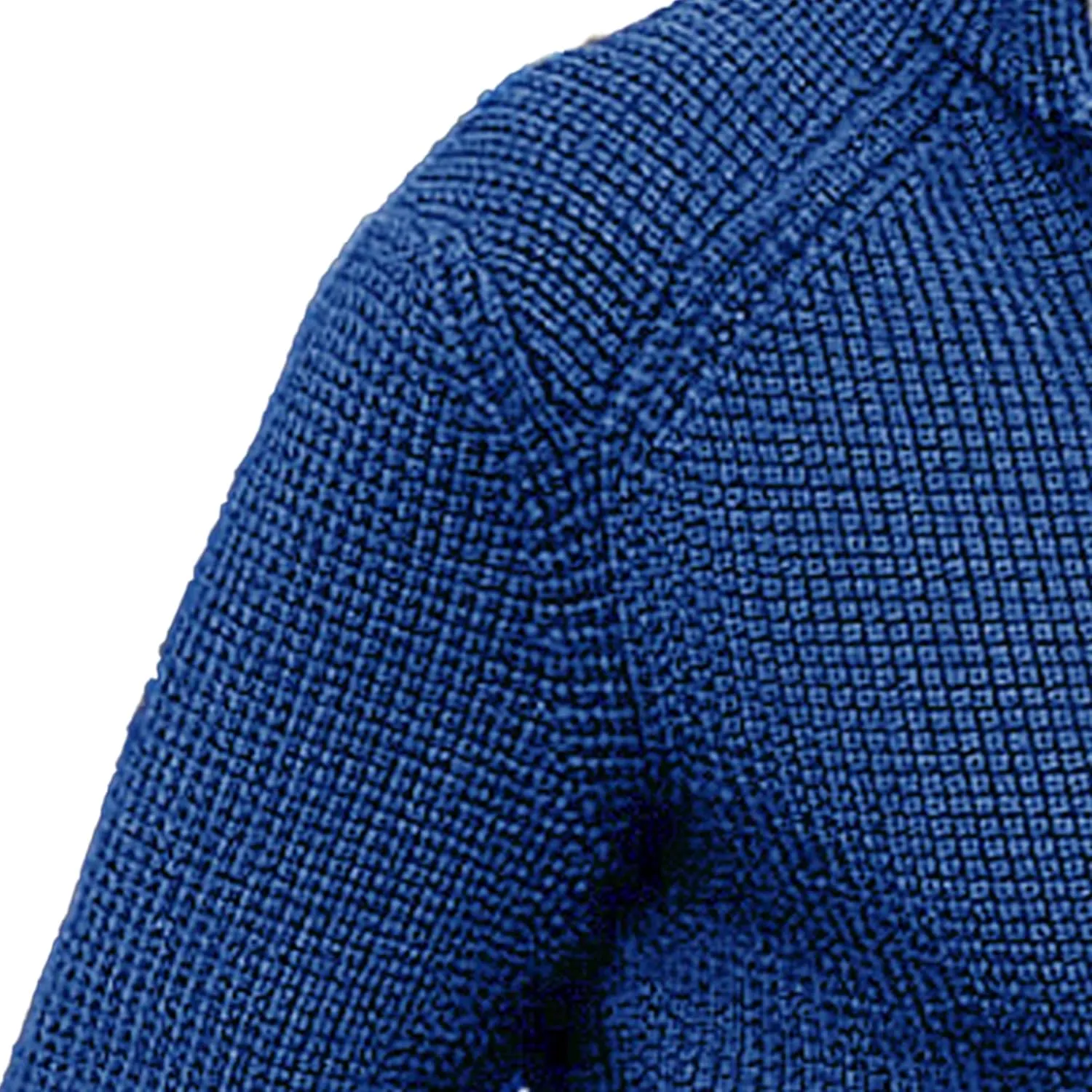 JEShifangjiusu Men'S Stand Collar Cardigan Sweaters Wool Blend V Neck Button Down Sweaters Solid Color Coat With Pockets