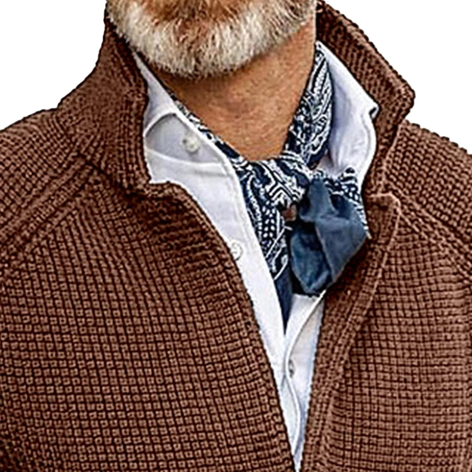 JEShifangjiusu Men'S Stand Collar Cardigan Sweaters Wool Blend V Neck Button Down Sweaters Solid Color Coat With Pockets