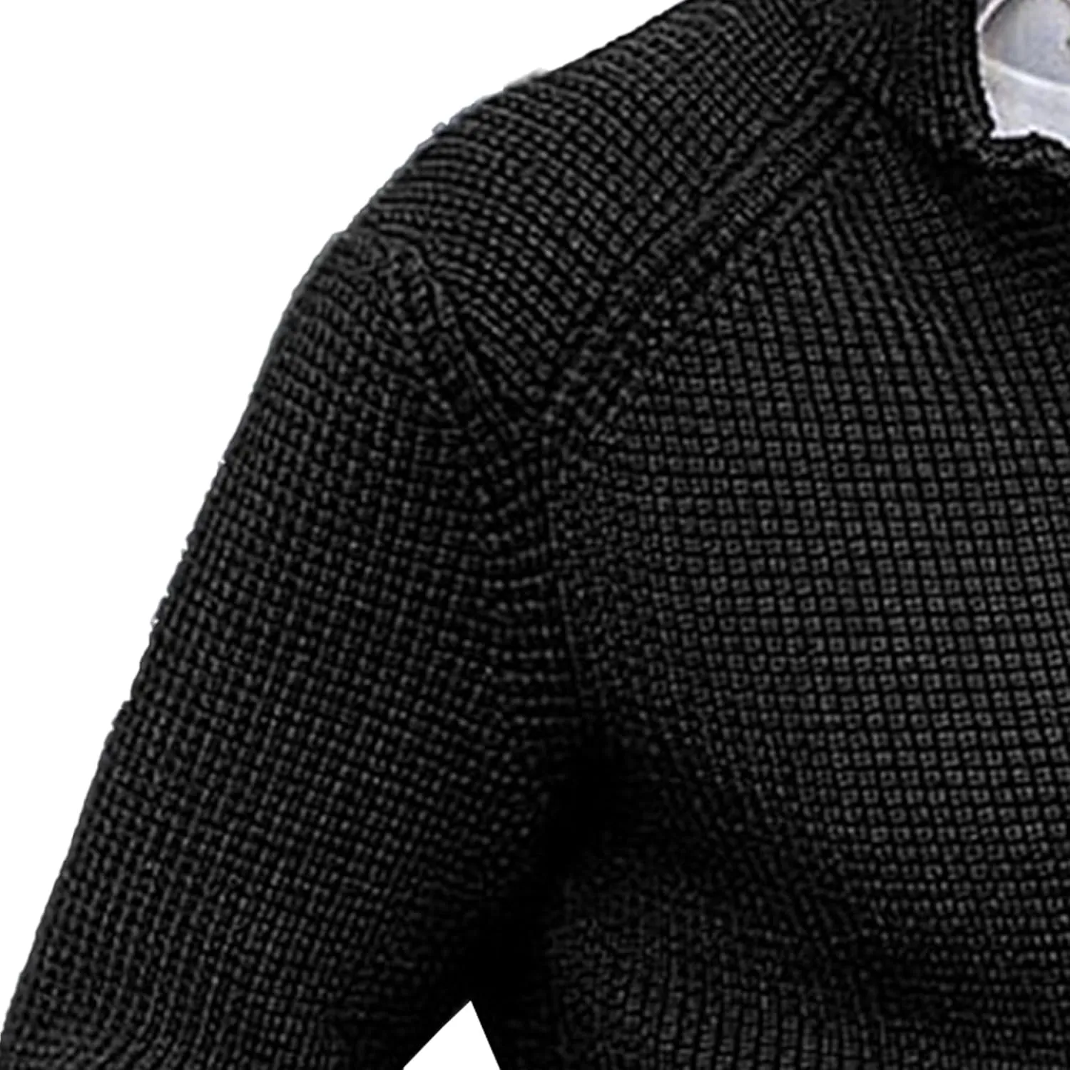 JEShifangjiusu Men'S Stand Collar Cardigan Sweaters Wool Blend V Neck Button Down Sweaters Solid Color Coat With Pockets