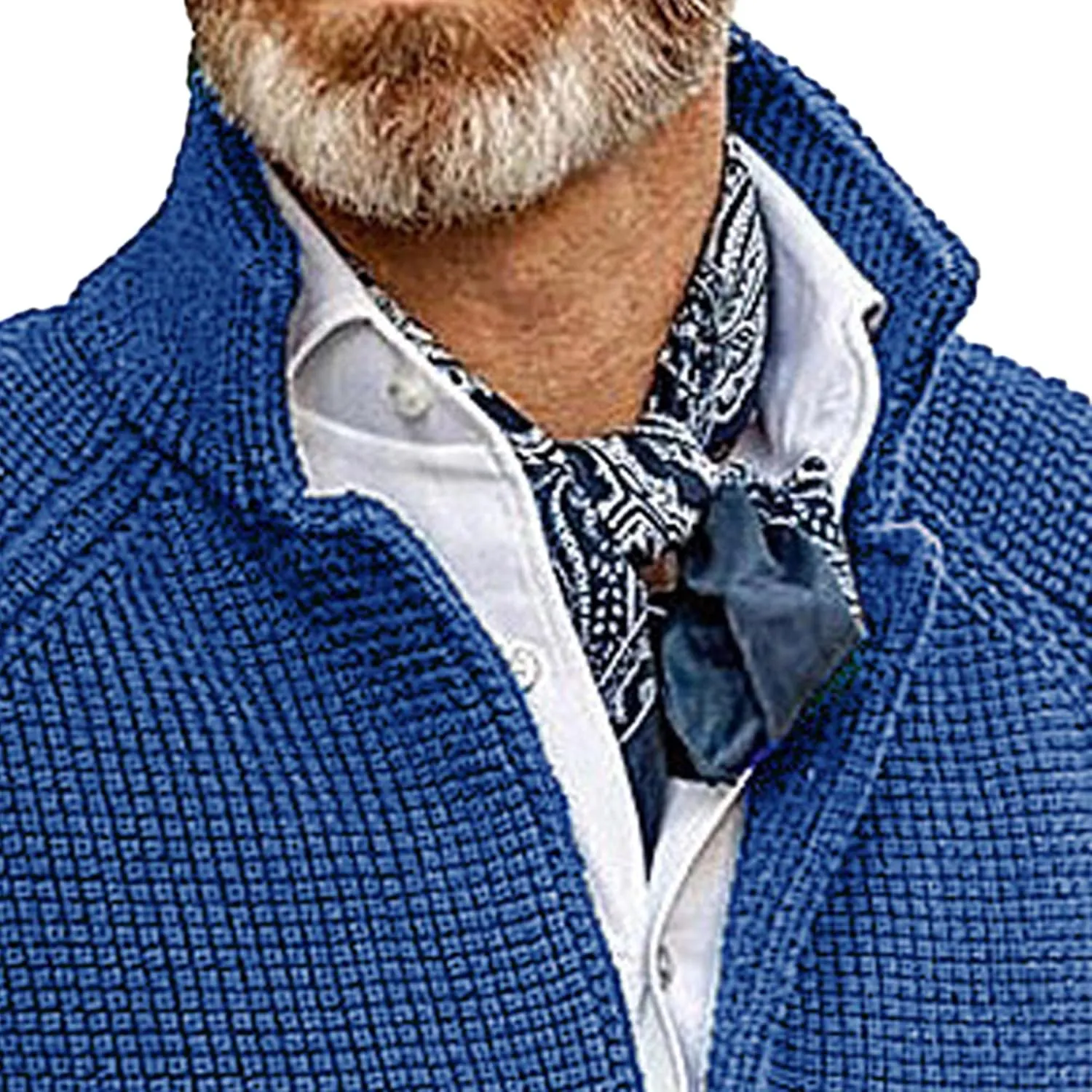 JEShifangjiusu Men'S Stand Collar Cardigan Sweaters Wool Blend V Neck Button Down Sweaters Solid Color Coat With Pockets