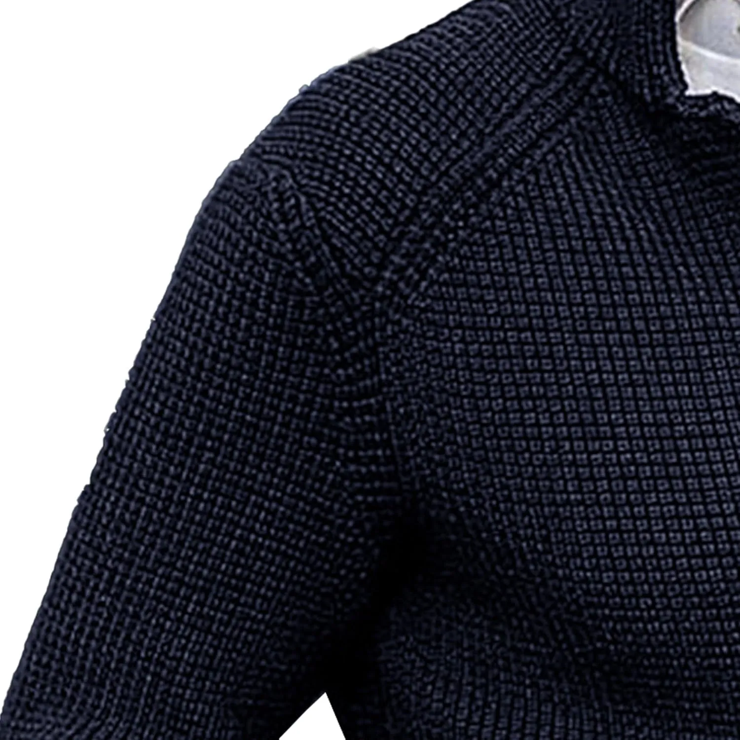 JEShifangjiusu Men'S Stand Collar Cardigan Sweaters Wool Blend V Neck Button Down Sweaters Solid Color Coat With Pockets