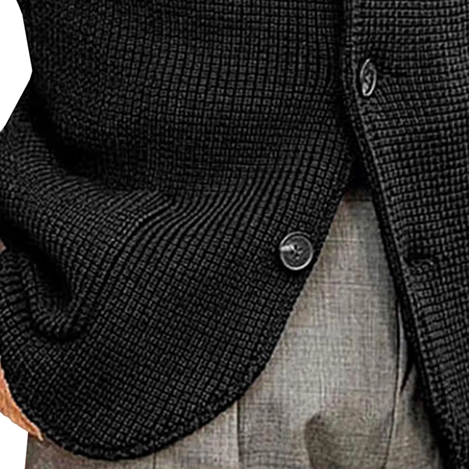JEShifangjiusu Men'S Stand Collar Cardigan Sweaters Wool Blend V Neck Button Down Sweaters Solid Color Coat With Pockets
