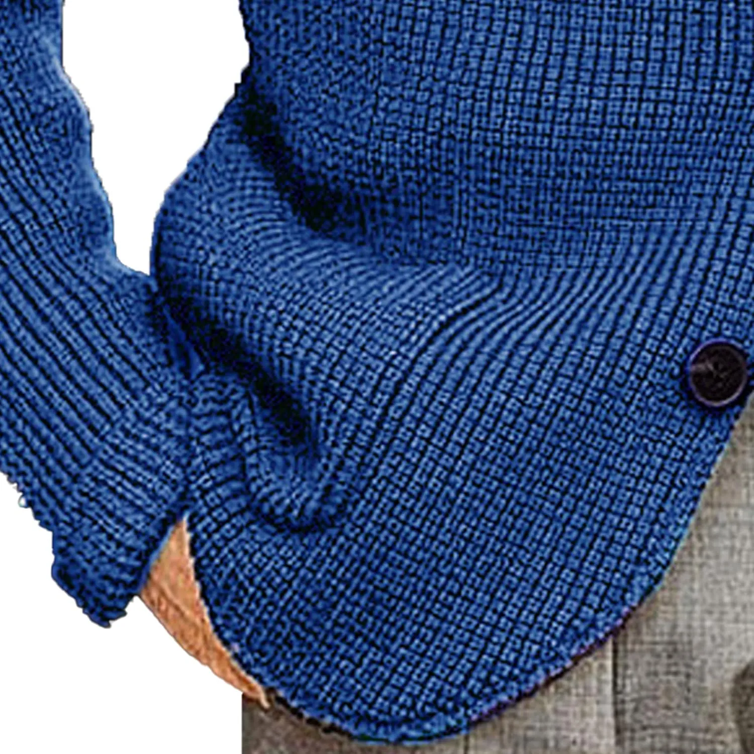 JEShifangjiusu Men'S Stand Collar Cardigan Sweaters Wool Blend V Neck Button Down Sweaters Solid Color Coat With Pockets