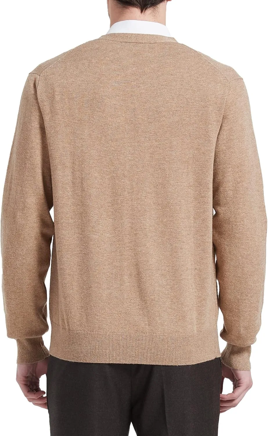 Kallspin Men's Cardigan Sweaters Wool Blend V Neck Button Down Sweaters with Pockets