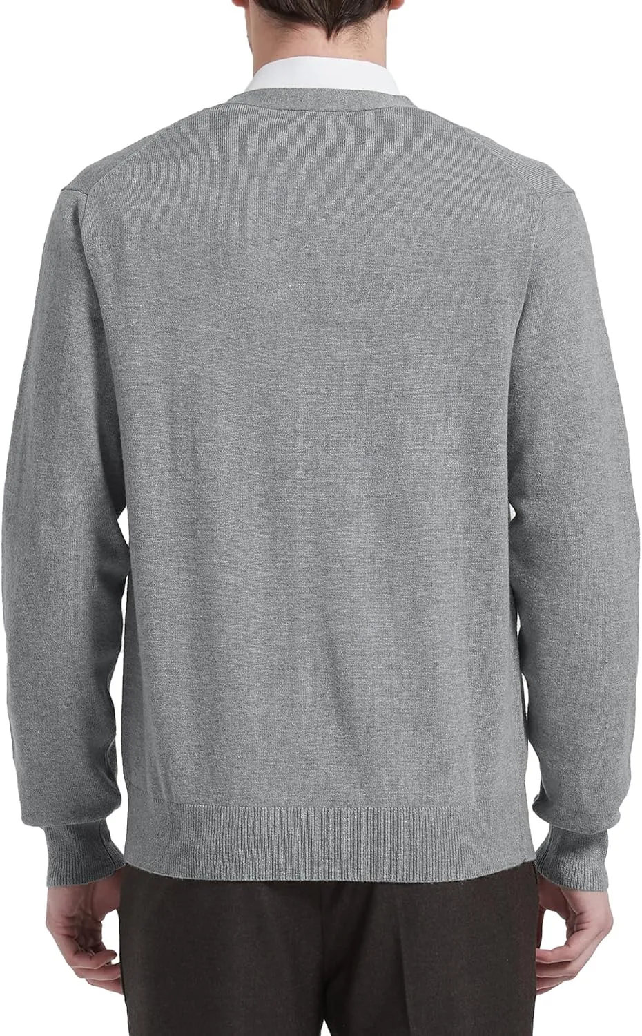 Kallspin Men's Cardigan Sweaters Wool Blend V Neck Button Down Sweaters with Pockets