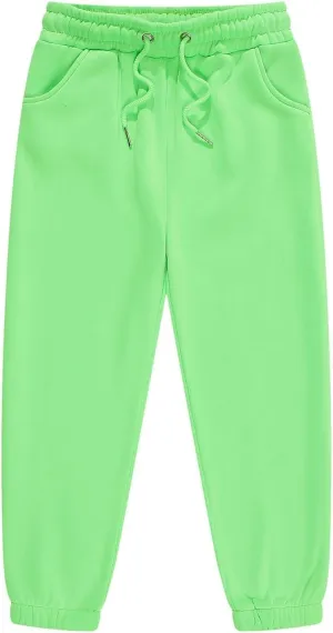 Kids Unisex Plus Size Baggy Sweatpants Elastic Waisted Sport Joggers Plain Cotton Sweatpants Casual Solid Color Pants