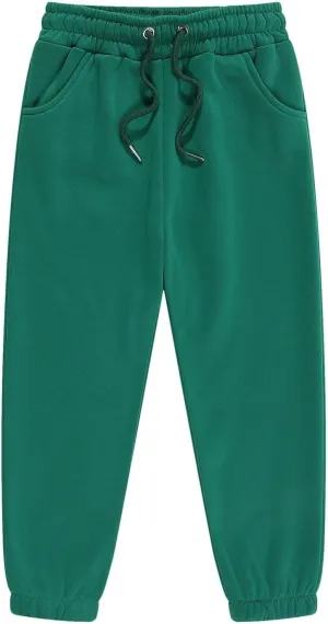 Kids Unisex Plus Size Baggy Sweatpants Elastic Waisted Sport Joggers Plain Cotton Sweatpants Casual Solid Color Pants