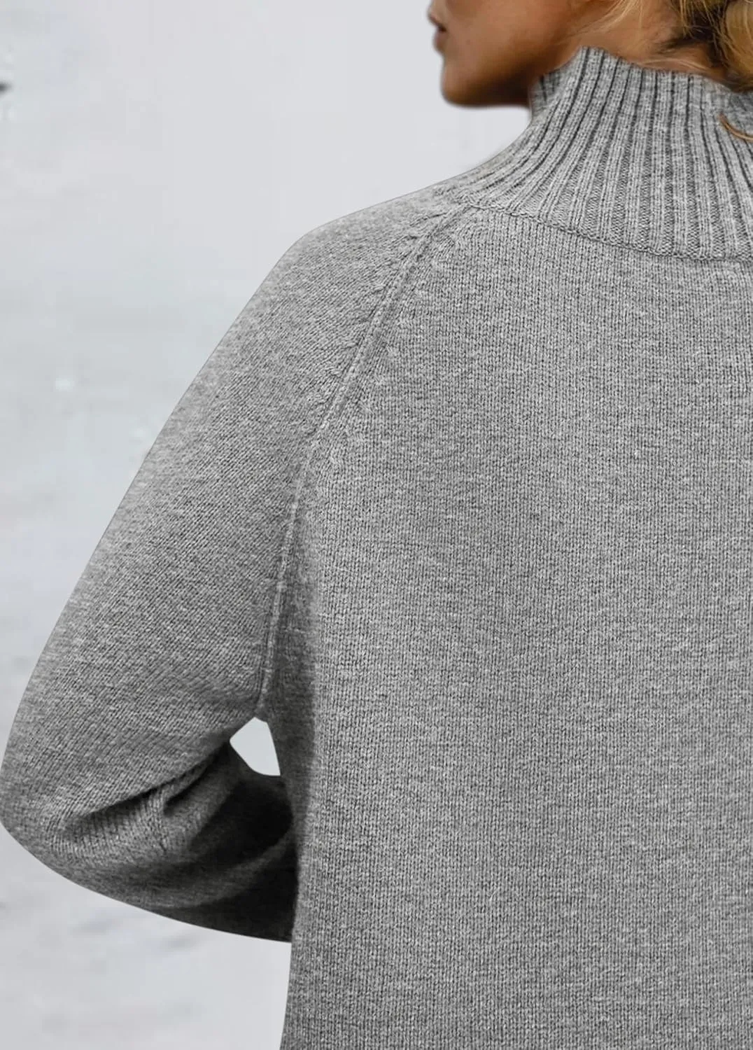 KIRUNDO Womens Fall Sweaters 2025 Trendy Turtleneck Long Sleeve Ribbed Knit Chunky Casual Loose Pullover Sweaters Tops