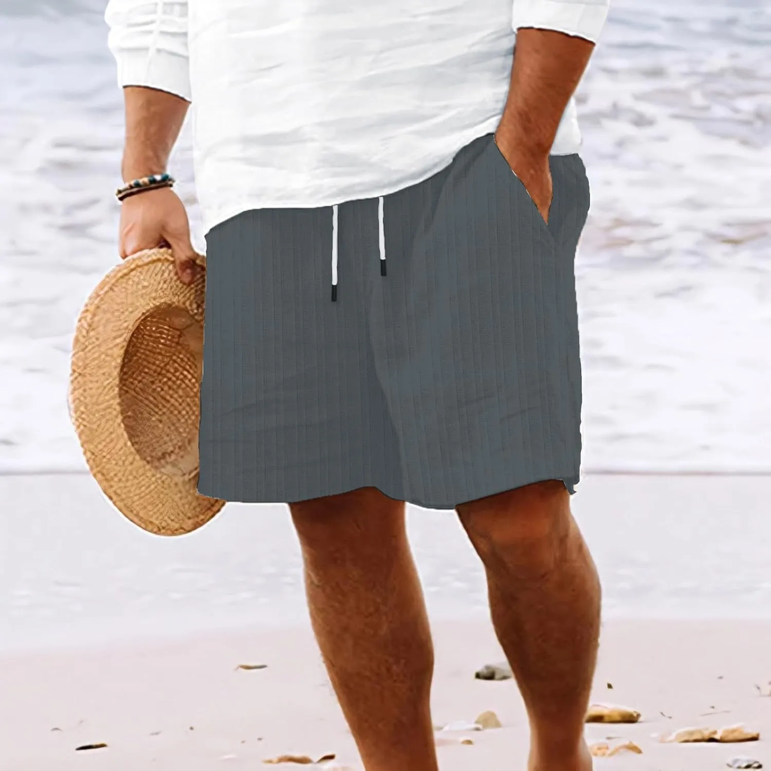 LCMTWX Shorts Men Casual Summer Shorts Cotton Men's Solid and and Men's Pants Mens Shortd Mesh Shorts Men's Hiking Shorts