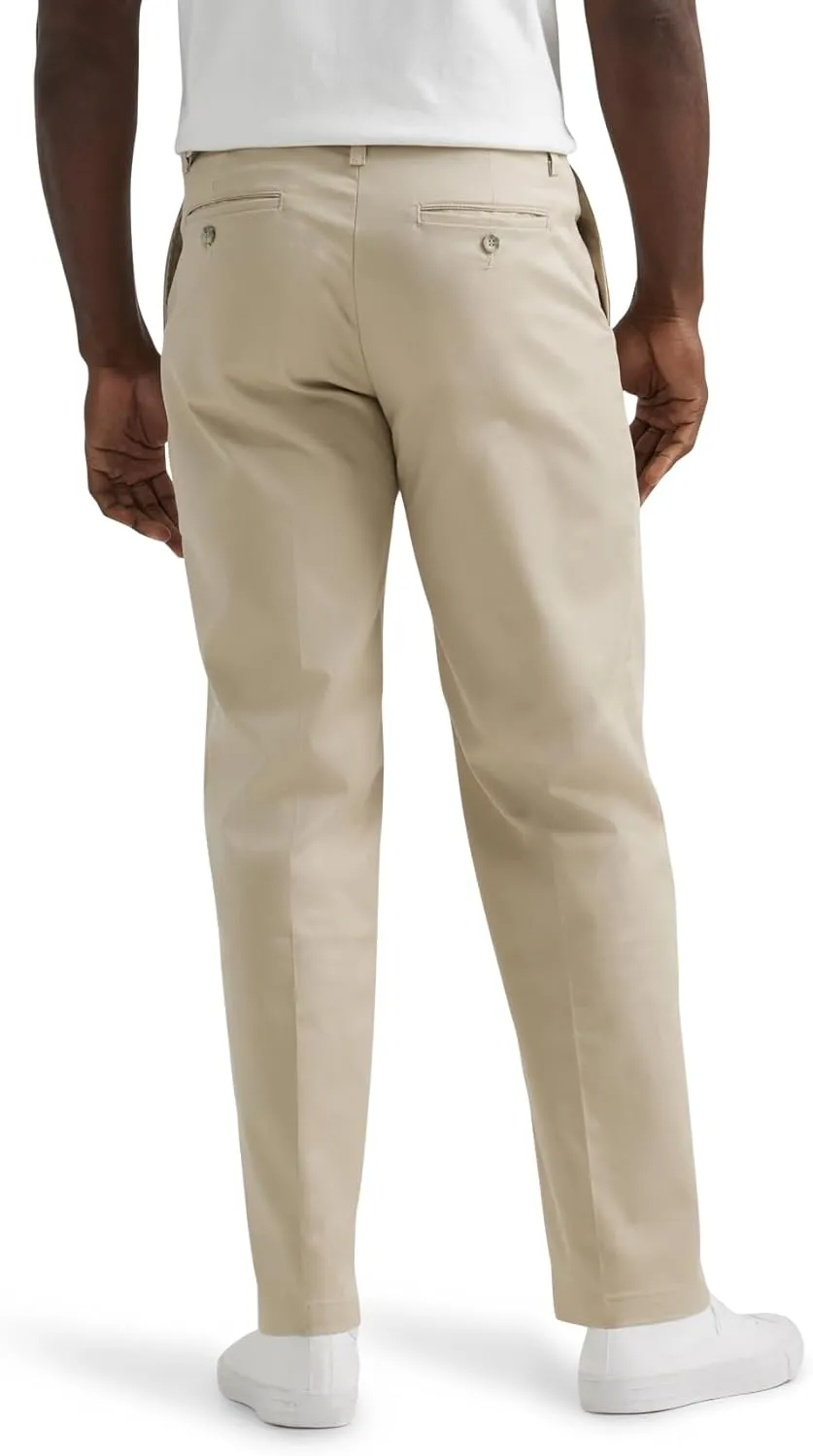 LEE Men's Total Freedom Stretch Relaxed Fit Flat Front Pant