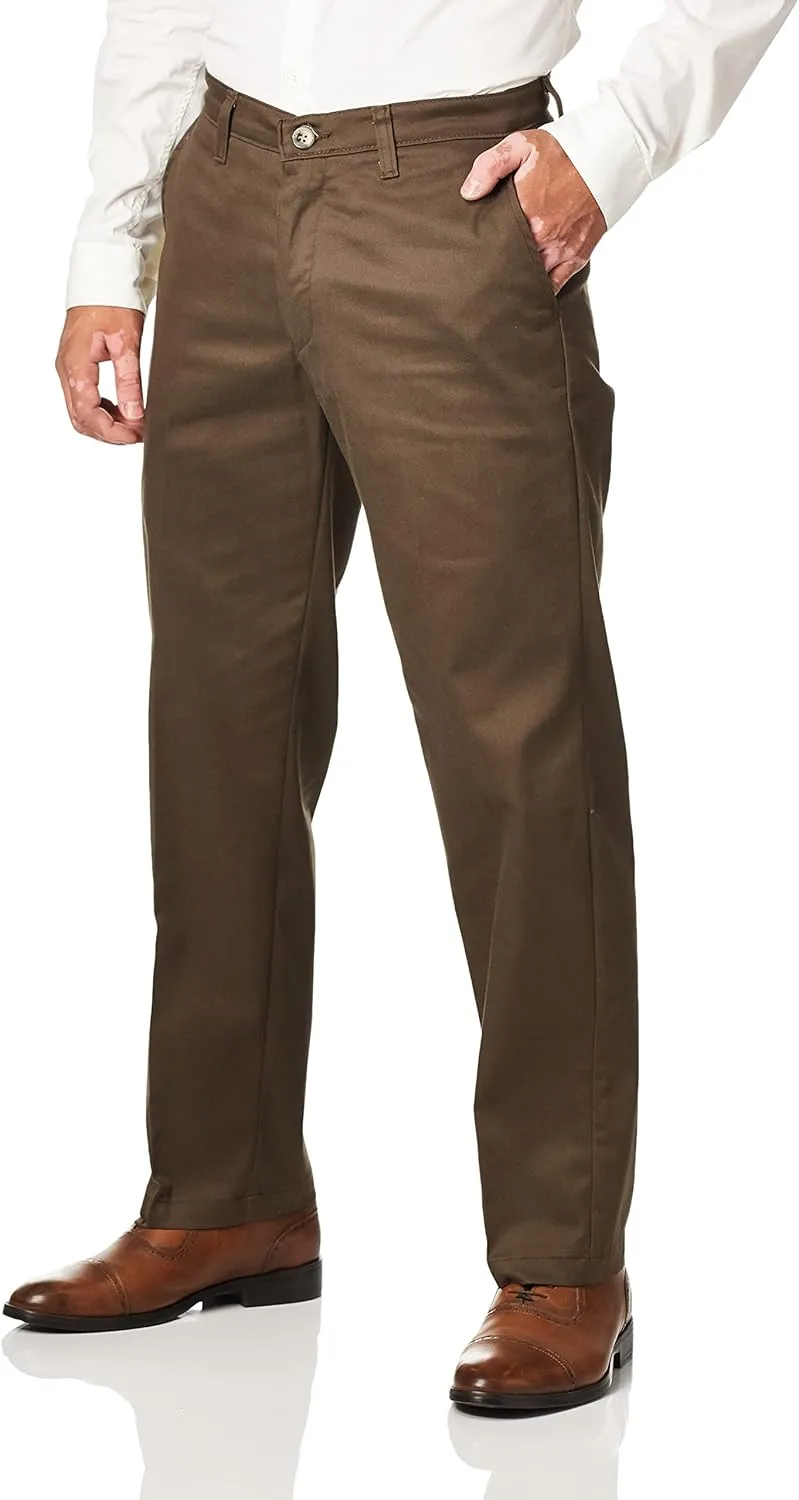 LEE Men's Total Freedom Stretch Relaxed Fit Flat Front Pant