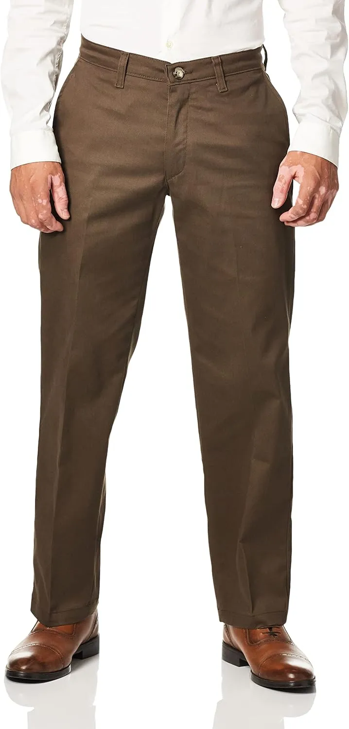 LEE Men's Total Freedom Stretch Relaxed Fit Flat Front Pant