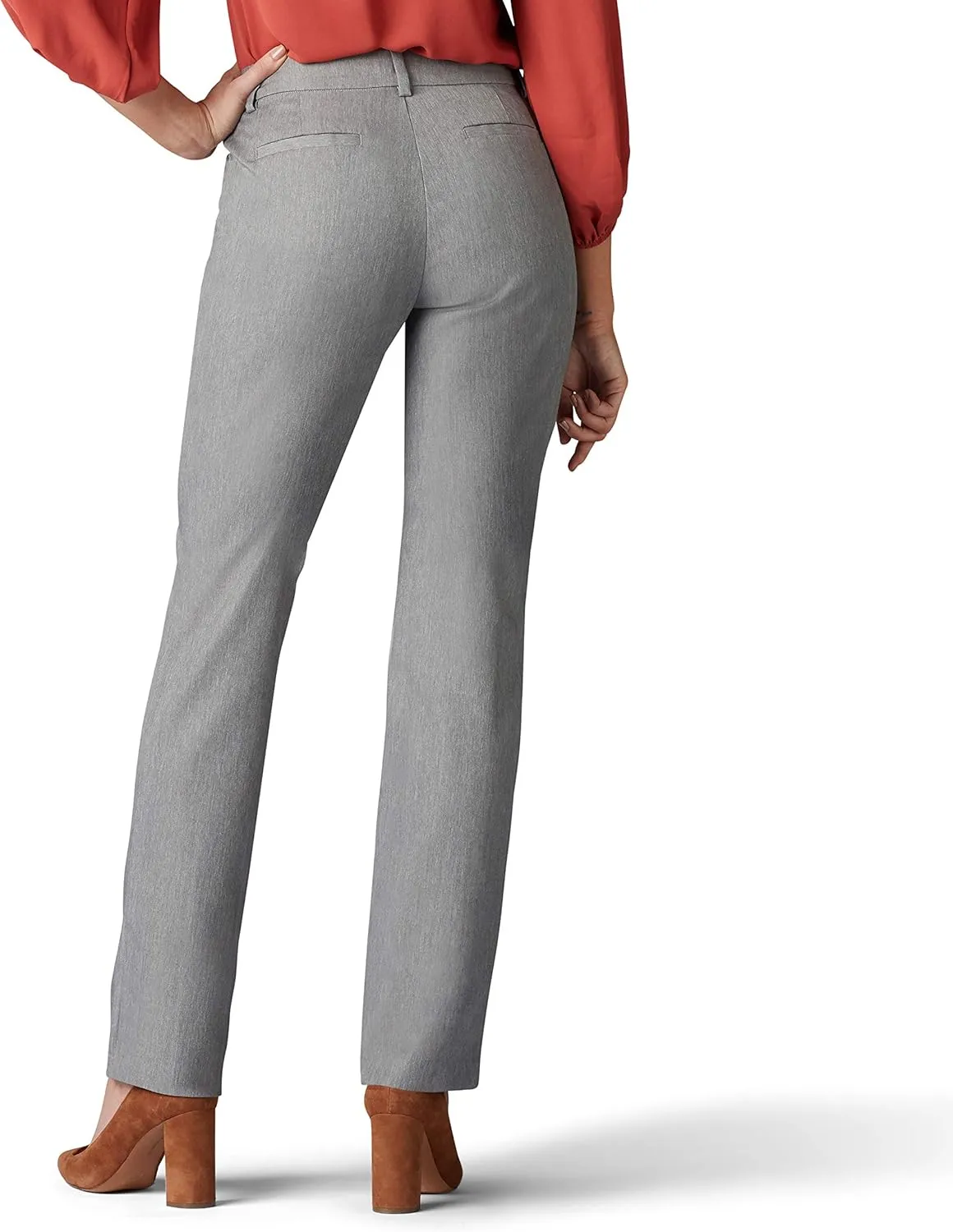 Lee Women's Wrinkle Free Relaxed Fit Straight Leg Pant