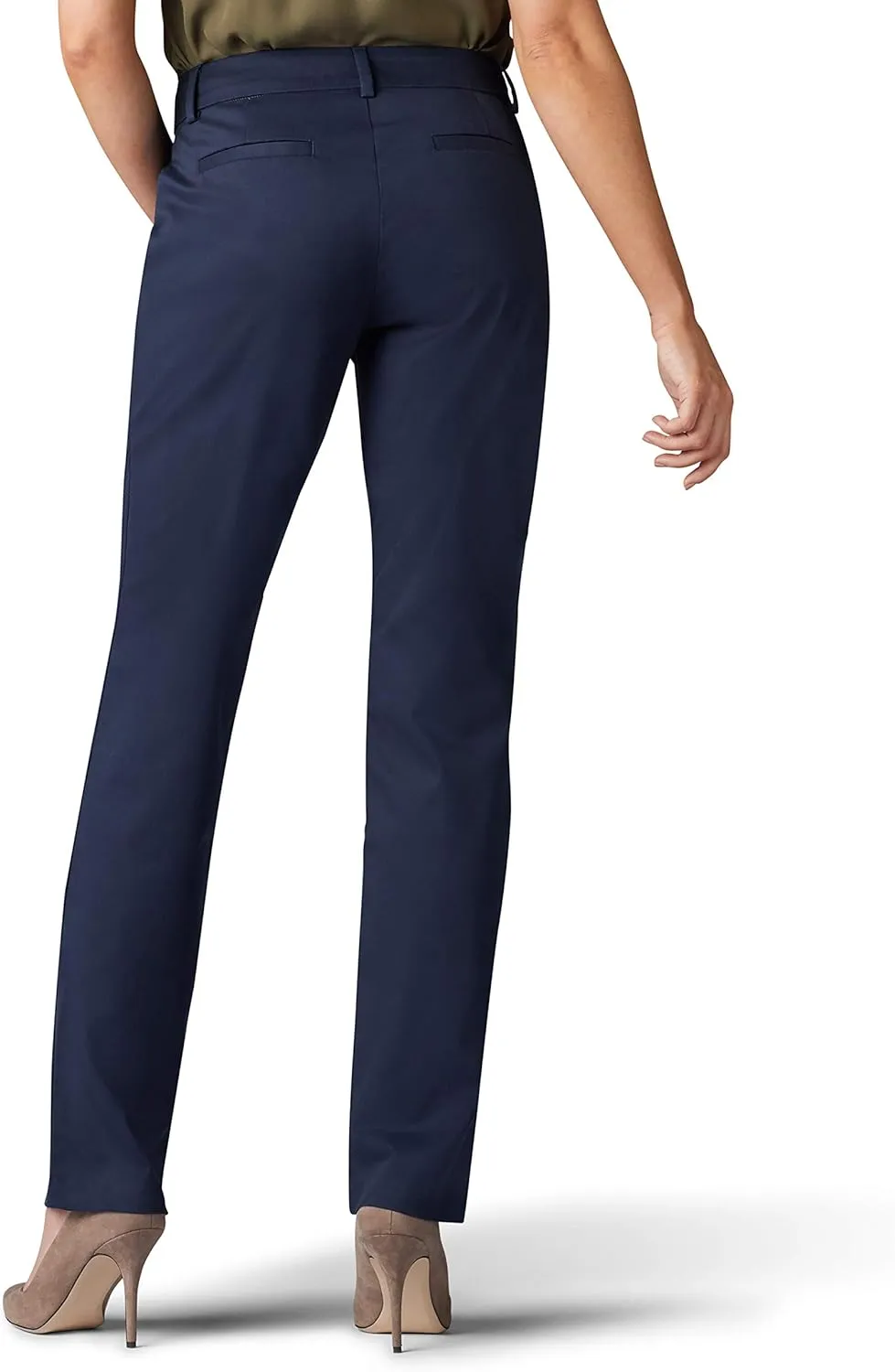 Lee Women's Wrinkle Free Relaxed Fit Straight Leg Pant