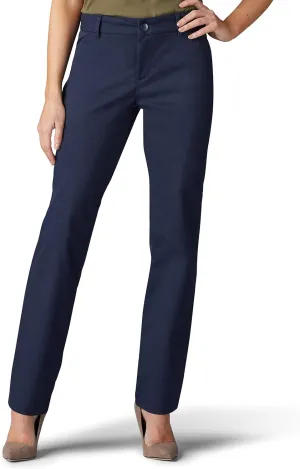 Lee Women's Wrinkle Free Relaxed Fit Straight Leg Pant