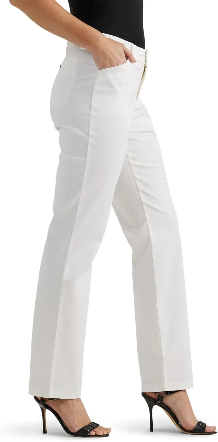 Lee Women's Wrinkle Free Relaxed Fit Straight Leg Pant