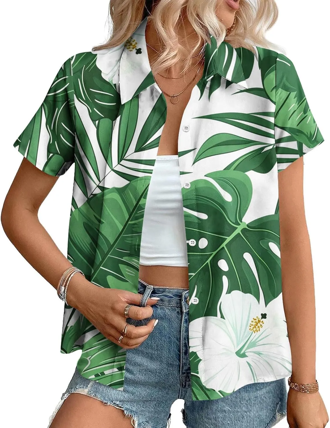 Lightweight Boho Shirt Cardigans for Women Summer Dressy Casual Button Down Shirts