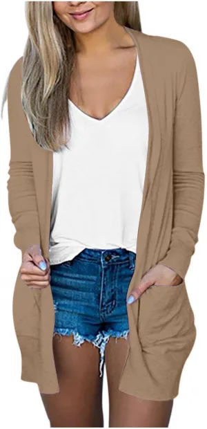 Lightweight Cardigan for Women with Pockets Casual Trendy Plus Size Sweaters for Women Fall Fashion Long Cardigans for Women