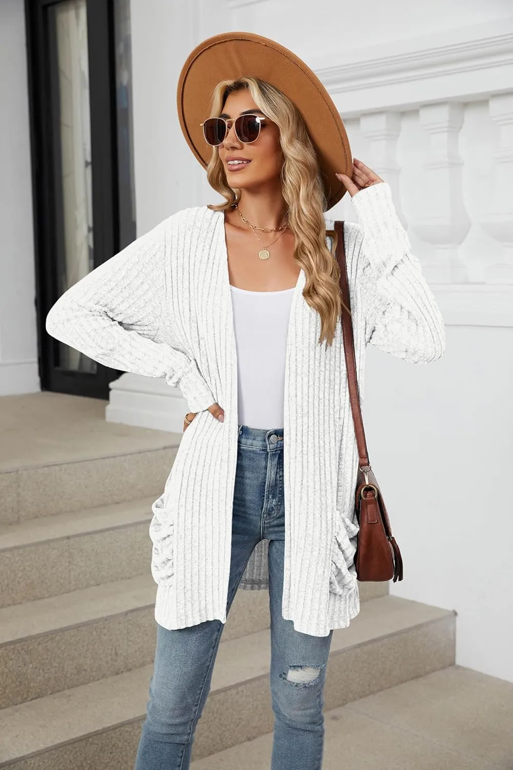 Lightweight Cardigans for Women Fashion Casual Oversized Long Sleeve Cardigan Sweater Loose Dressy Fall Holiday Tops