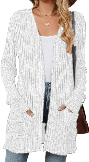 Lightweight Cardigans for Women Fashion Casual Oversized Long Sleeve Cardigan Sweater Loose Dressy Fall Holiday Tops