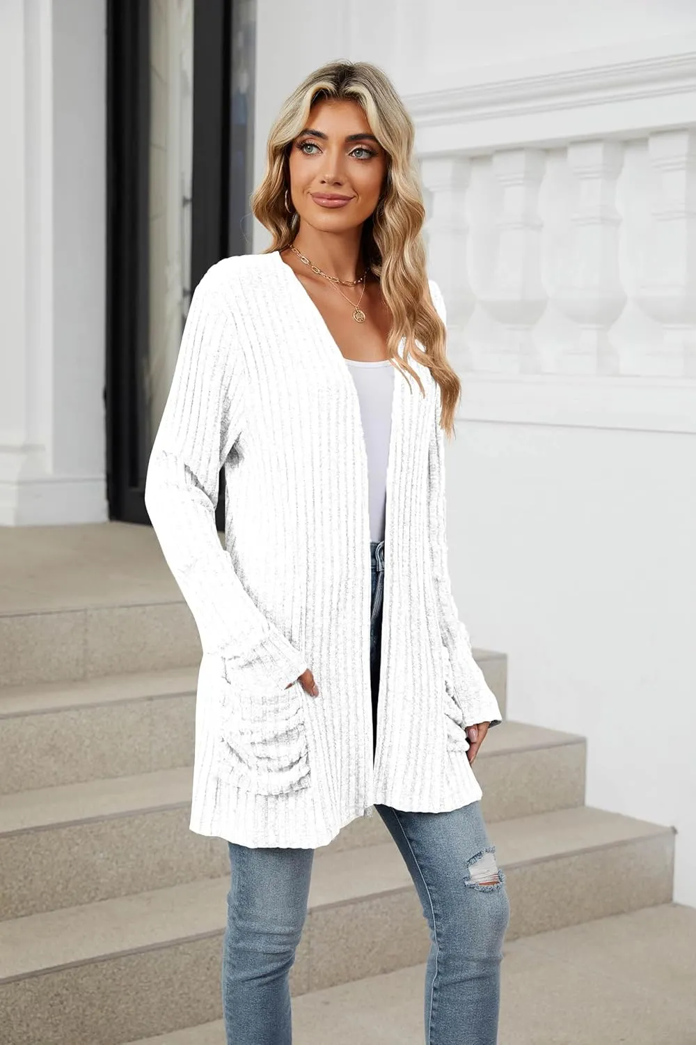 Lightweight Cardigans for Women Fashion Casual Oversized Long Sleeve Cardigan Sweater Loose Dressy Fall Holiday Tops