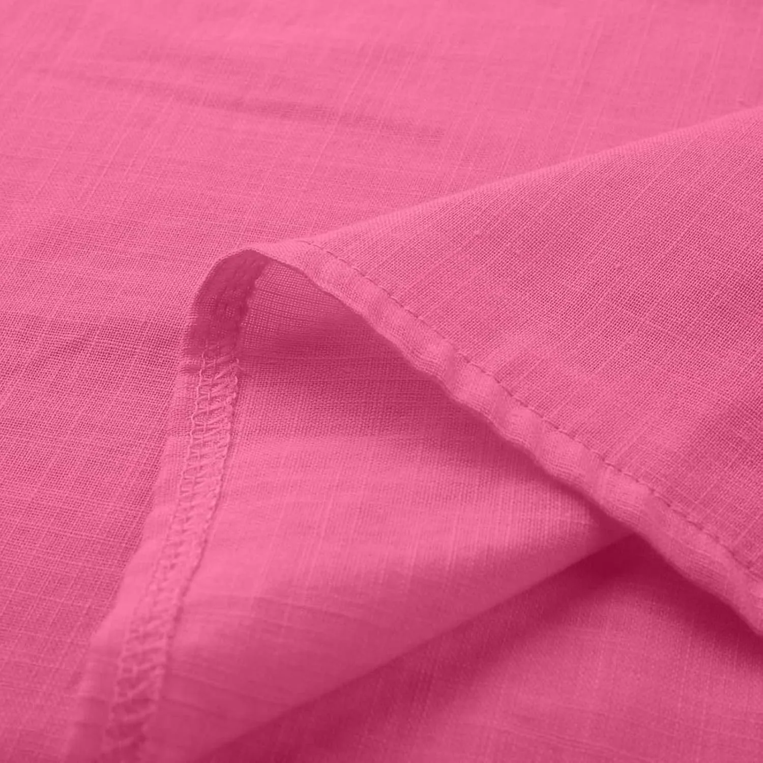 Linen Shirts for Women Solid Color Basic 3/4 Sleeve Tops Summer Casual Round Neck Pullover Blouse Ladies Tunic Tshirt