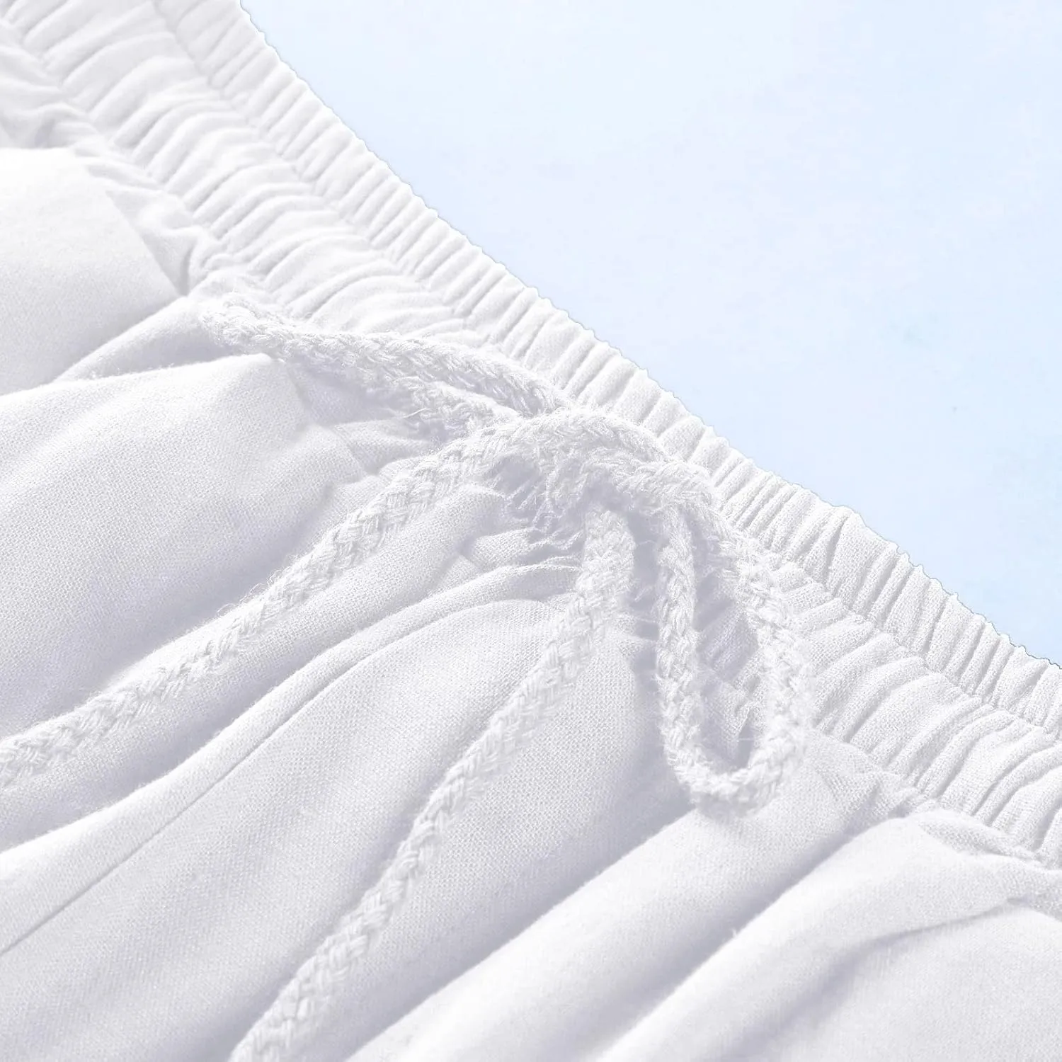 Linen Shorts Mens Casual Shorts Lightweight Summer Beach Shorts Drawstring Shorts for Men Casual Summer