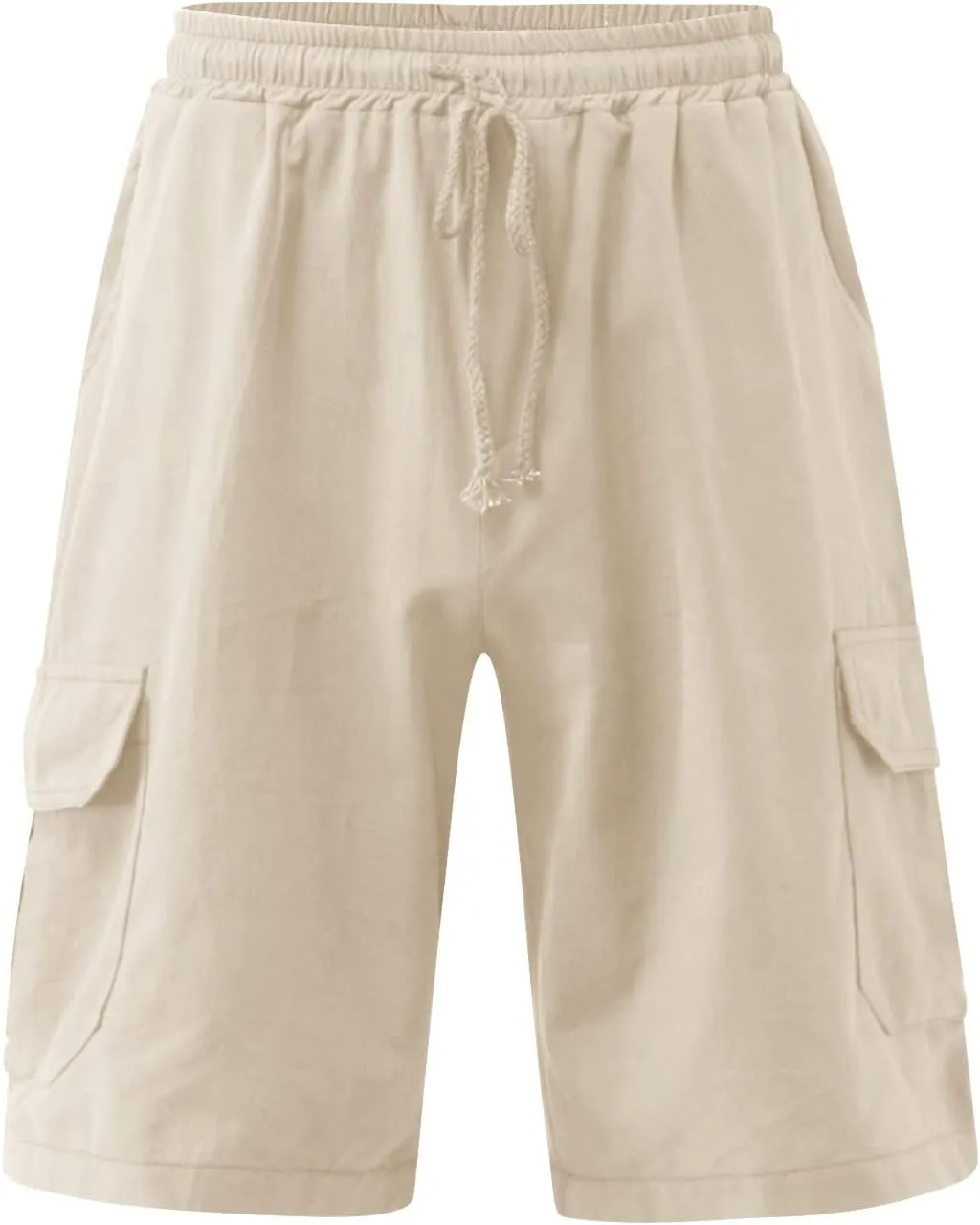 Linen Shorts Mens Casual Shorts Lightweight Summer Beach Shorts Drawstring Shorts for Men Casual Summer