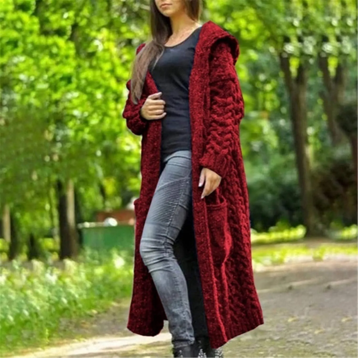 Long Cardigans Sweater for Women Jacket Open Front Knit Oversized Lightweight Sweater