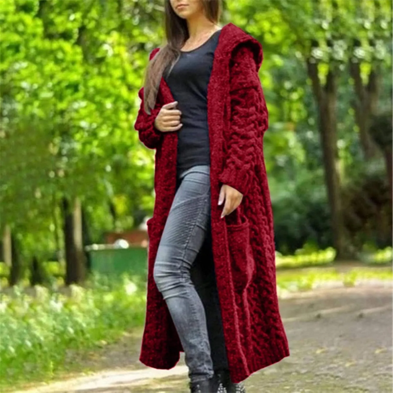 Long Cardigans Sweater for Women Jacket Open Front Knit Oversized Lightweight Sweater