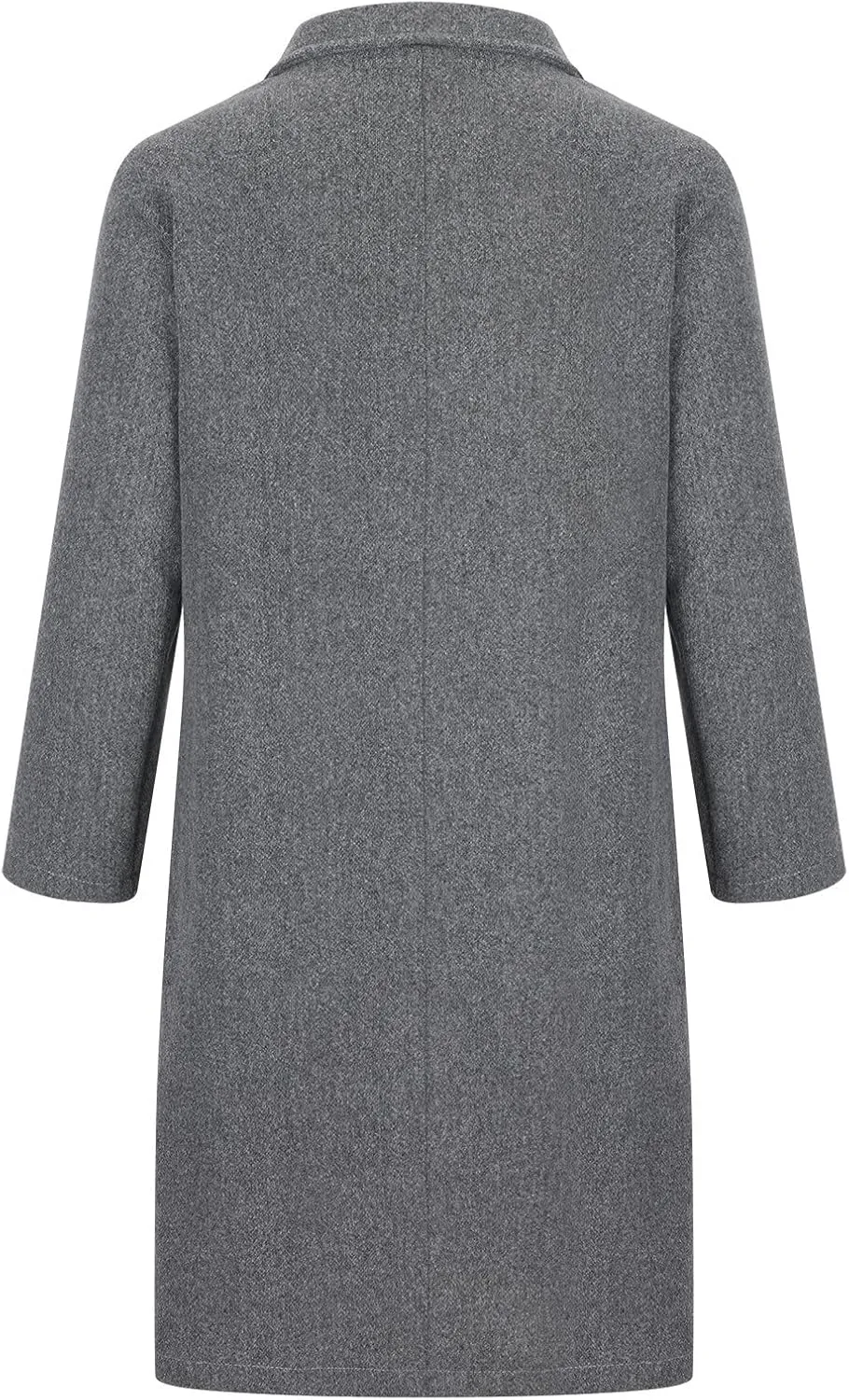 Long Trench Coats for Women Wool Blend Pea Coat with Pocket Elegant Winter Jacket Breasted Coats