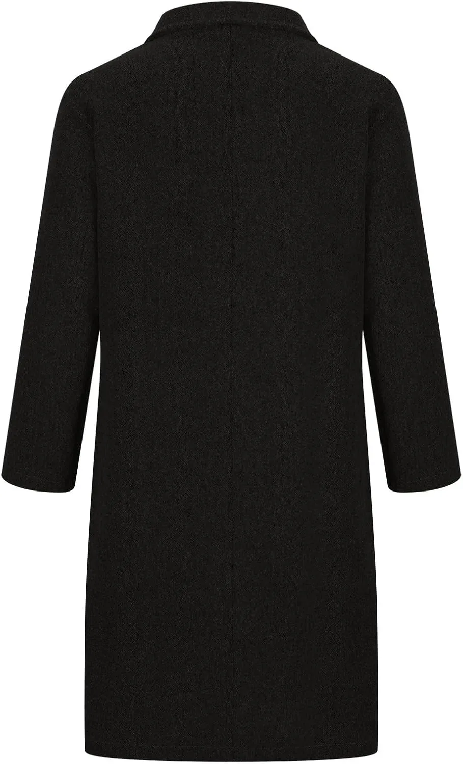 Long Trench Coats for Women Wool Blend Pea Coat with Pocket Elegant Winter Jacket Breasted Coats
