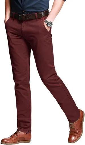 Match Men's Slim Tapered Stretchy Casual Pants #8105