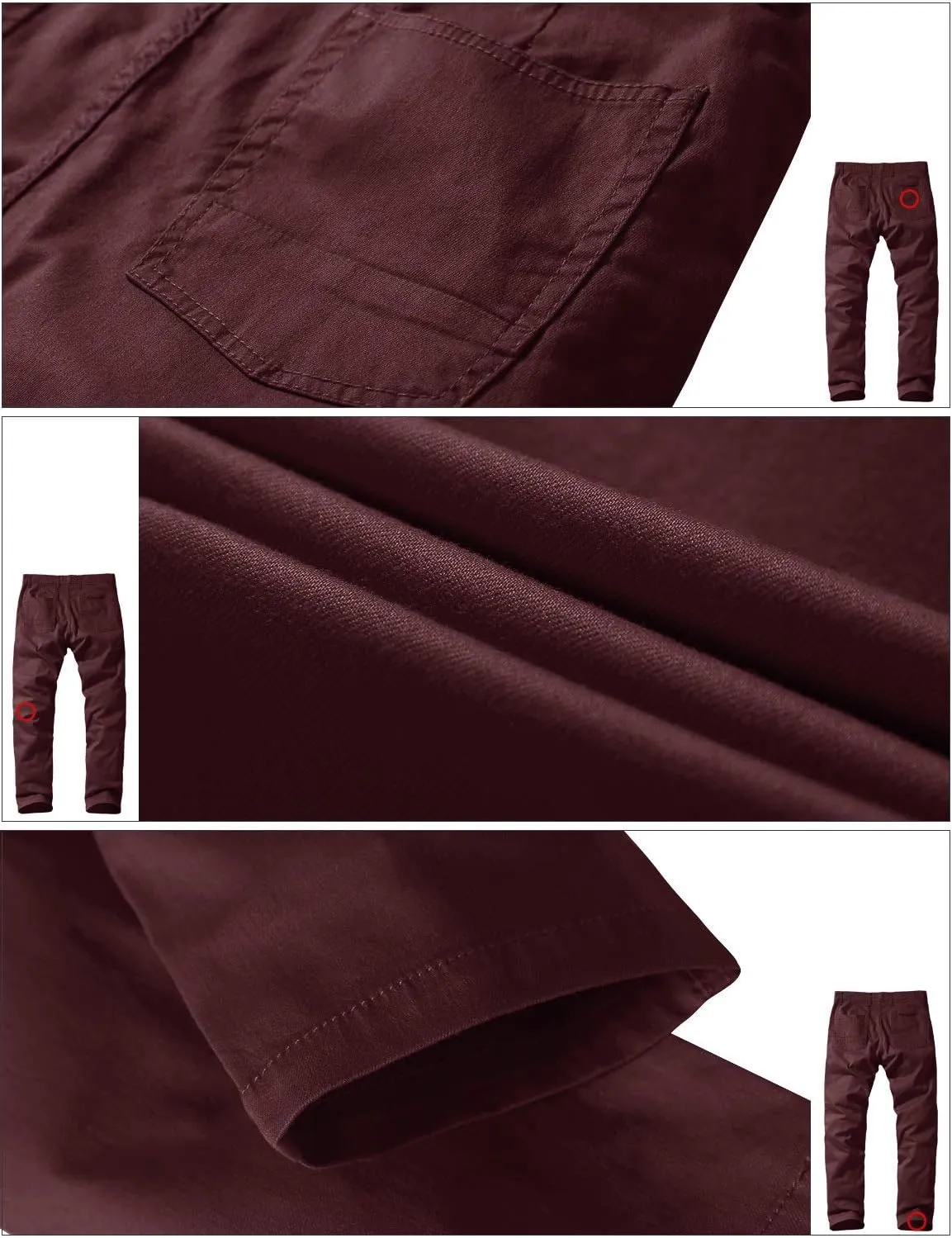 Match Men's Slim Tapered Stretchy Casual Pants #8105