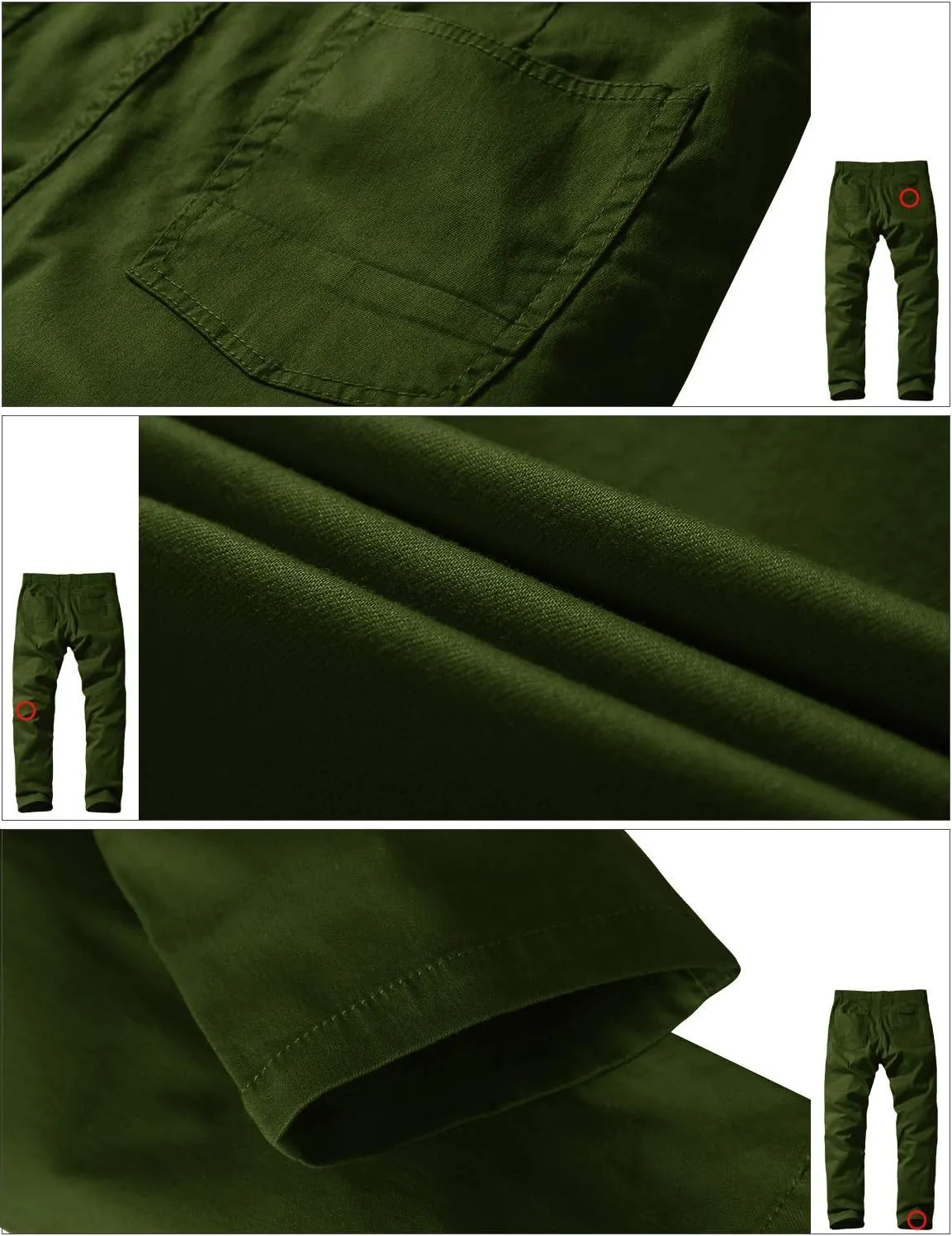 Match Men's Slim Tapered Stretchy Casual Pants #8105