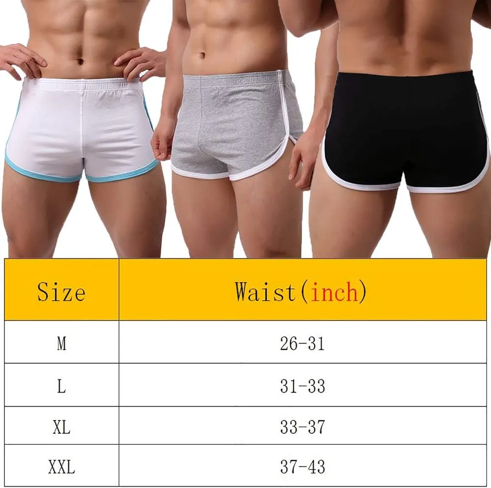 Men Boxer Shorts Cotton Sports Jogging Breathable Underwear Sleep Bottoms Lounge Shorts