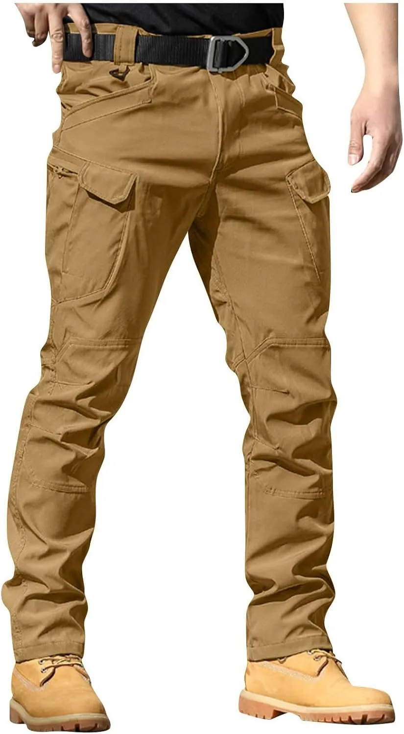 Men Camo Pants Tactical Water Resistant Pants Relaxed Fit Casual Lightweight Trousers Outdoor Hiking