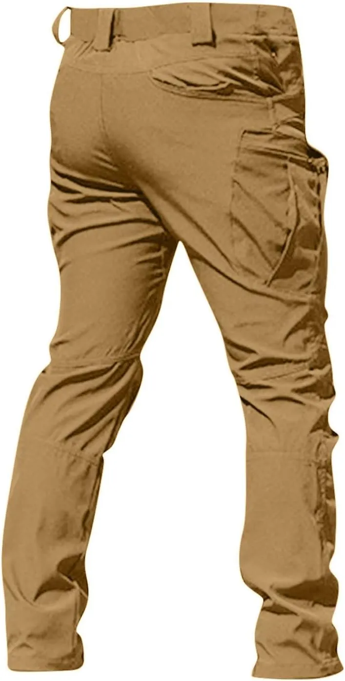 Men Camo Pants Tactical Water Resistant Pants Relaxed Fit Casual Lightweight Trousers Outdoor Hiking