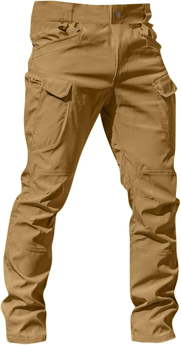 Men Camo Pants Tactical Water Resistant Pants Relaxed Fit Casual Lightweight Trousers Outdoor Hiking
