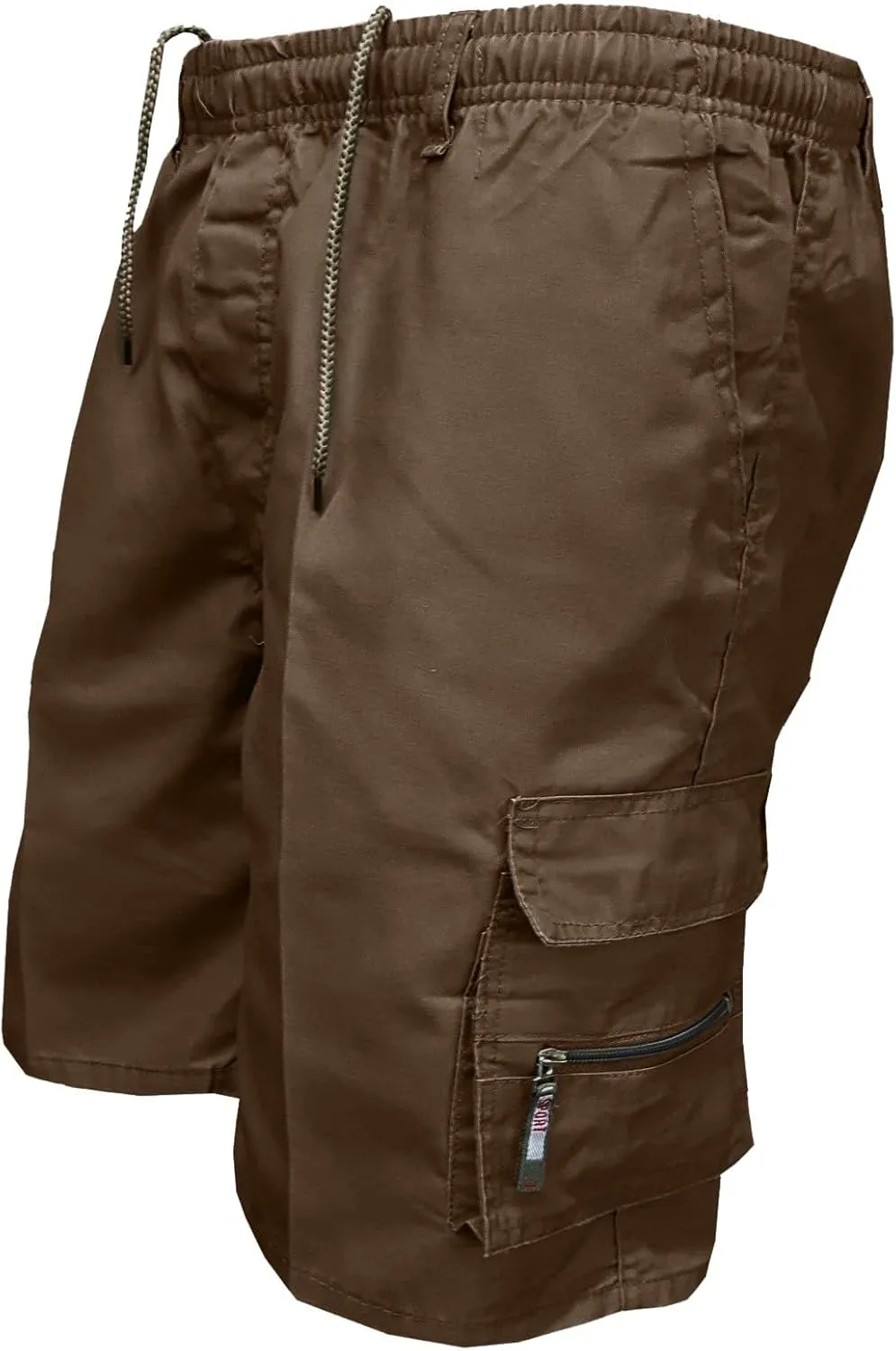 Men Casual Shorts Elastic Waist Drawstring Shorts Stretch Summer Beach Shorts with Pockets