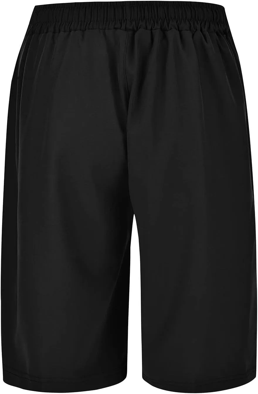 Men Casual Shorts Elastic Waist Drawstring Shorts Stretch Summer Beach Shorts with Pockets